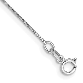 Shop Stylish 14K White Gold 10-Inch 0.5mm Box Chain Anklet - Luxury Accessory