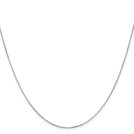 Buy Designer 14K White Gold 22-Inch 0.5mm Box Chain - Stylish & Affordable