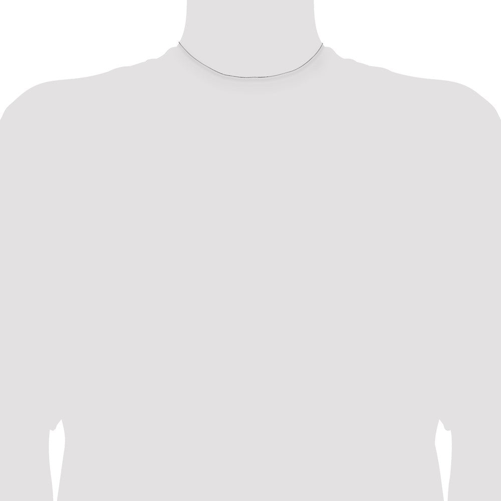 Buy Stylish 14K White Gold 14-Inch Box Chain, 0.5mm, with Lobster Clasp