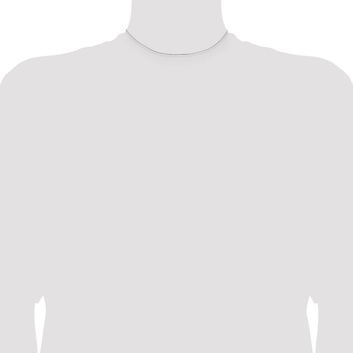 Buy Stylish 14K White Gold 14-Inch Box Chain, 0.5mm, with Lobster Clasp-4
