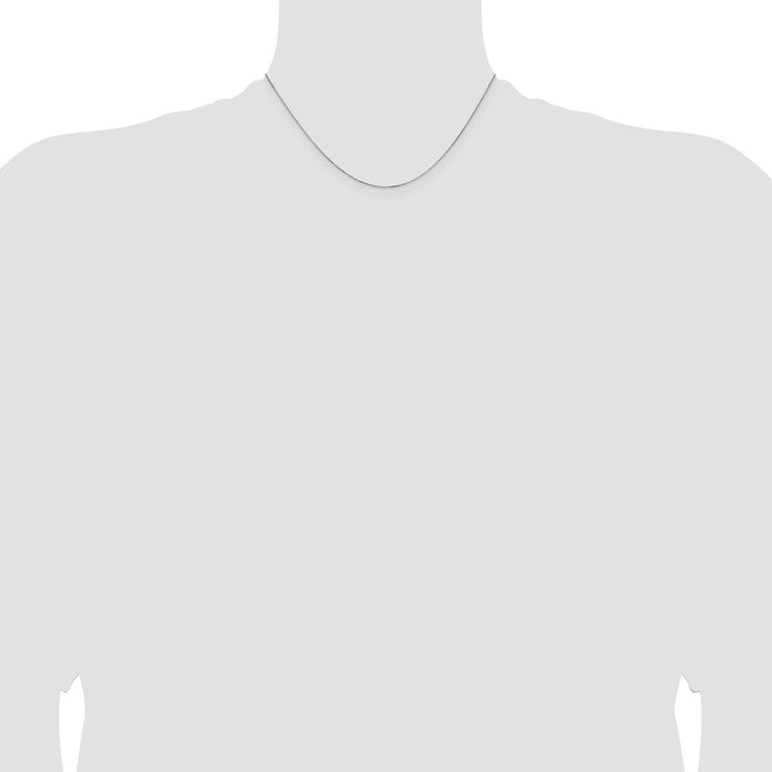 High-Quality 14K White Gold 16-Inch Box Chain, Stylish 0.5mm Lobster Clasp-4