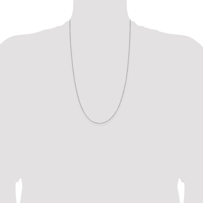 Exclusive 14K White Gold 26-Inch 0.5mm Box Chain - Affordable Elegance!-4