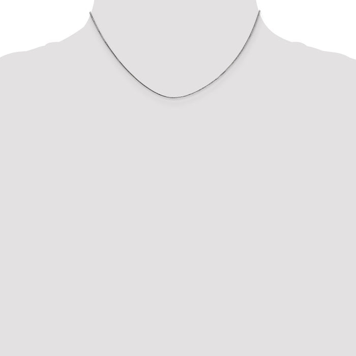 Shop Stylish 14K White Gold Box Chain - 14-Inch, .7mm, Affordable Luxury!-3