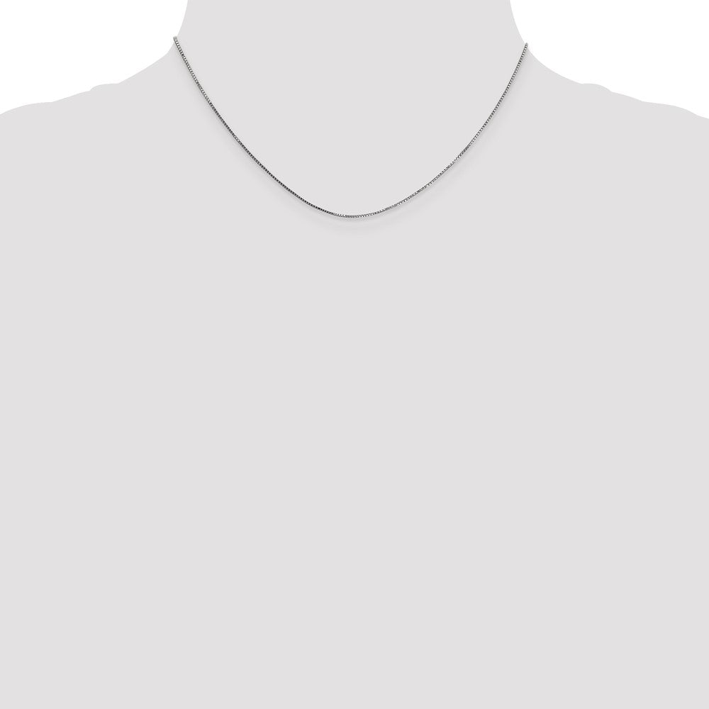 High-Quality 14K White Gold 16-Inch Box Chain, 0.7mm - Stylish & Affordable!
