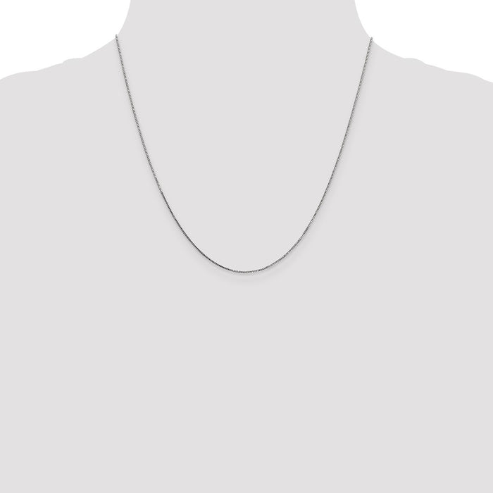 Buy Exclusive 14K White Gold 20-Inch Box Chain, 0.7mm - Stylish & Durable!-4
