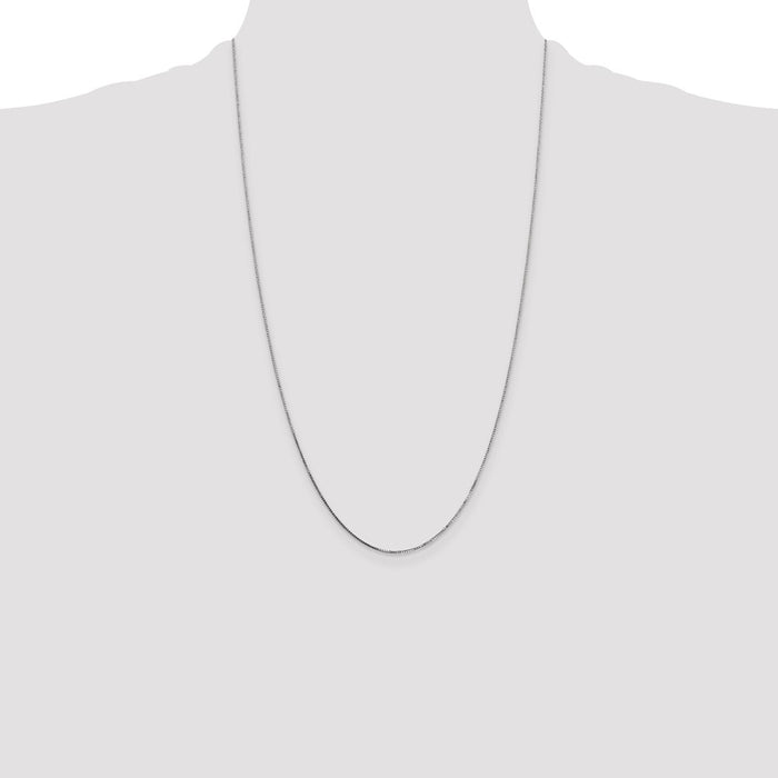 Shop Stylish 14K White Gold 26-Inch Box Chain - 0.7mm, Affordable Luxury-4