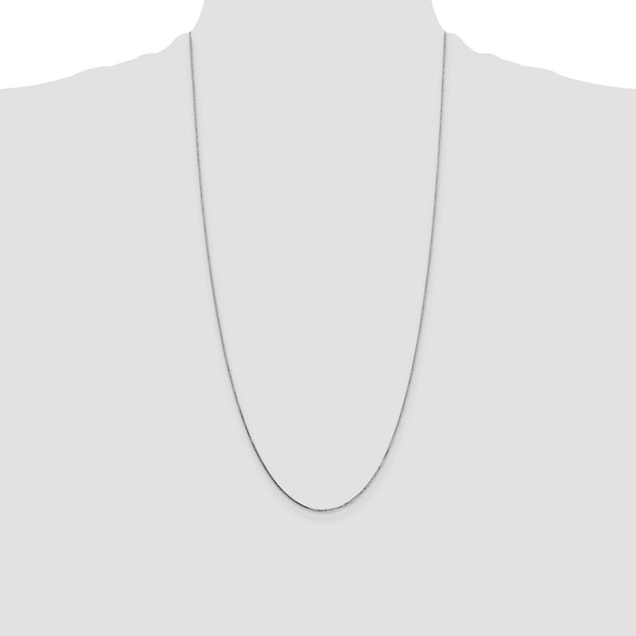 Buy Stylish 14K White Gold 28-Inch 0.7mm Box Chain - Luxury Jewelry Deal!-4