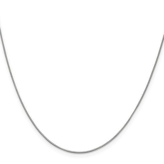 Shop Stylish 14K White Gold 22-Inch Box Chain - 0.7mm, Luxury Design