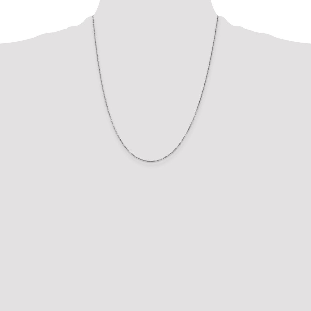 Shop Stylish 14K White Gold 22-Inch Box Chain - 0.7mm, Luxury Design