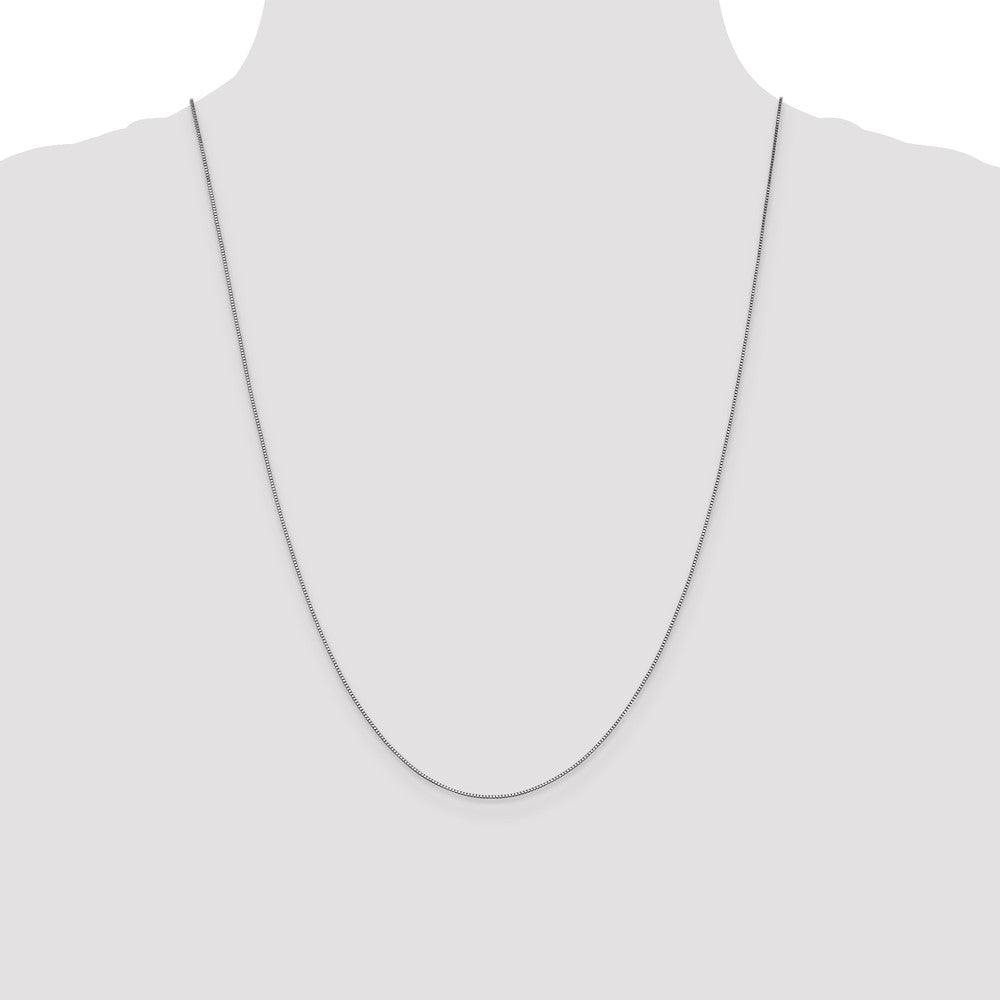 Buy Stylish 14K White Gold 24-Inch 0.7mm Box Chain with Lobster Clasp