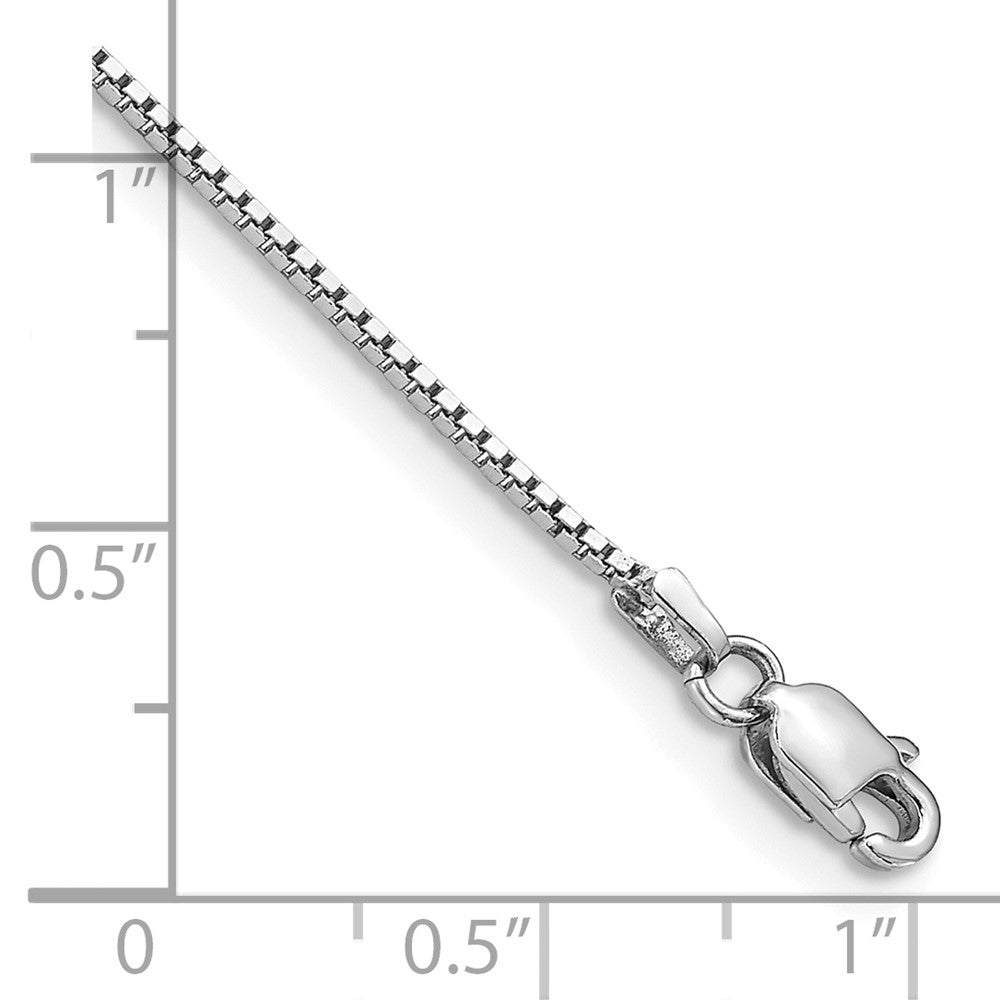Shop Stylish 14K White Gold Box Chain Bracelet - 8-Inch, .95mm, Luxury Design