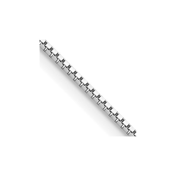 24-Inch 14K White Gold .95mm Box Chain with Lobster Clasp
