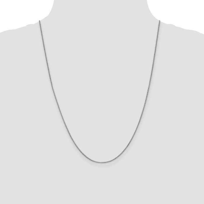 Exclusive 14K White Gold 24-Inch 1mm Box Chain - Stylish & Affordable!-4