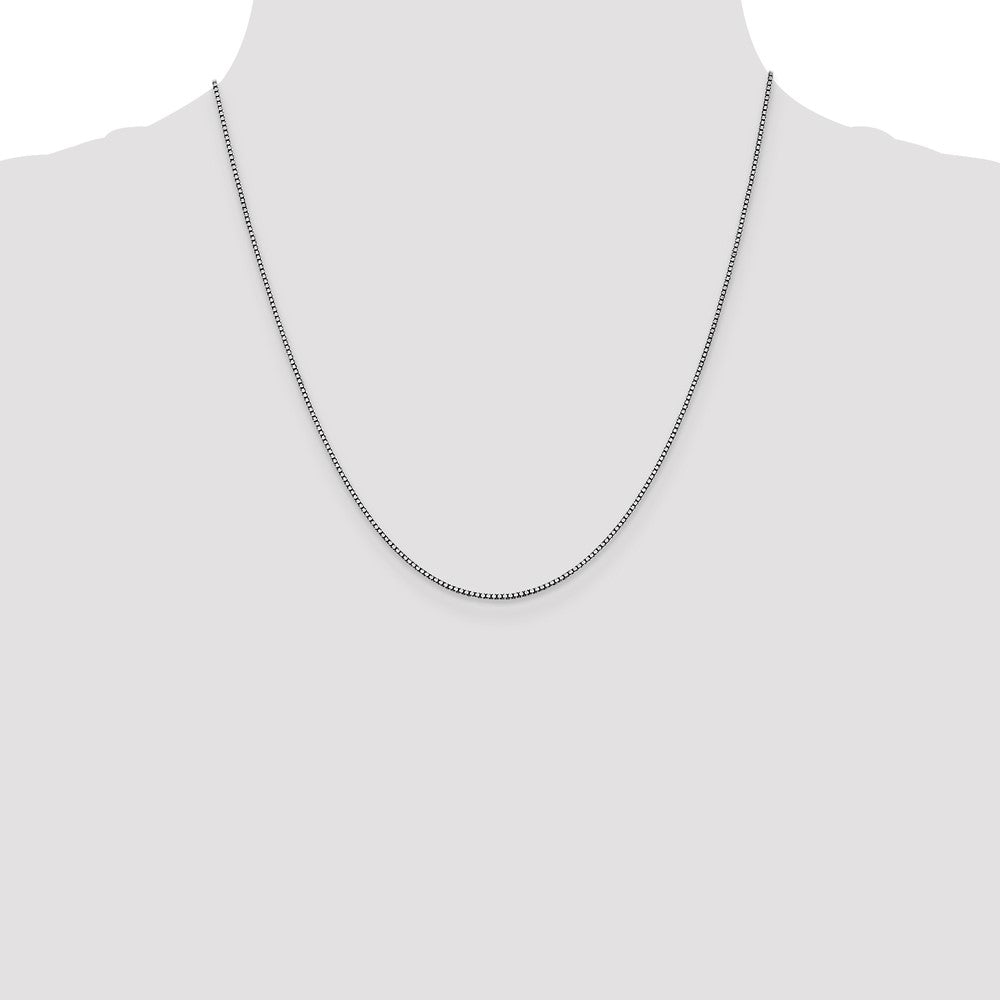 High-Quality 14K White Gold 20-Inch Box Chain, 1.05mm - Stylish & Affordable!