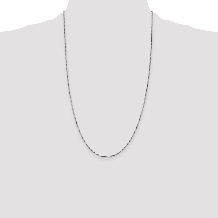 Shop Stylish 14K White Gold Box Chain - 26-Inch, 1.05mm with Lobster Clasp-4