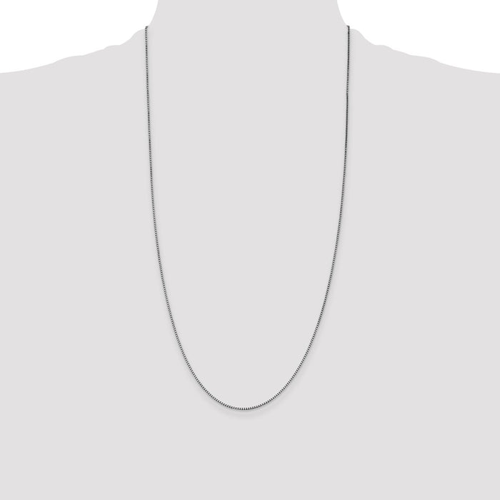 Buy 14K White Gold 28-Inch 1.05mm Box Chain - Stylish Lobster Clasp Value!-4
