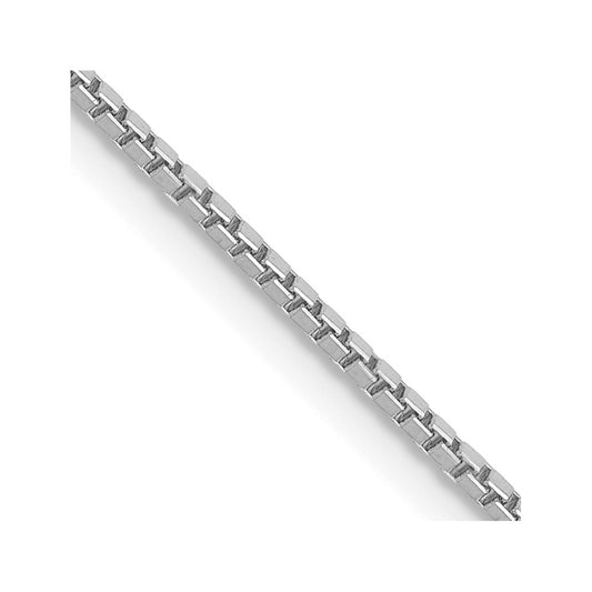 Buy Stylish 14K White Gold 24-Inch Box Chain - 1.05mm, Lobster Clasp
