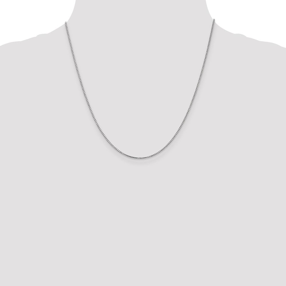 Shop Luxury 14K White Gold 20-Inch 1.1mm Box Chain with Lobster Clasp