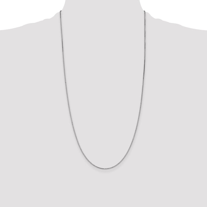 Buy Exclusive 14K White Gold 28-Inch Box Chain - Stylish 1.1mm Design-4