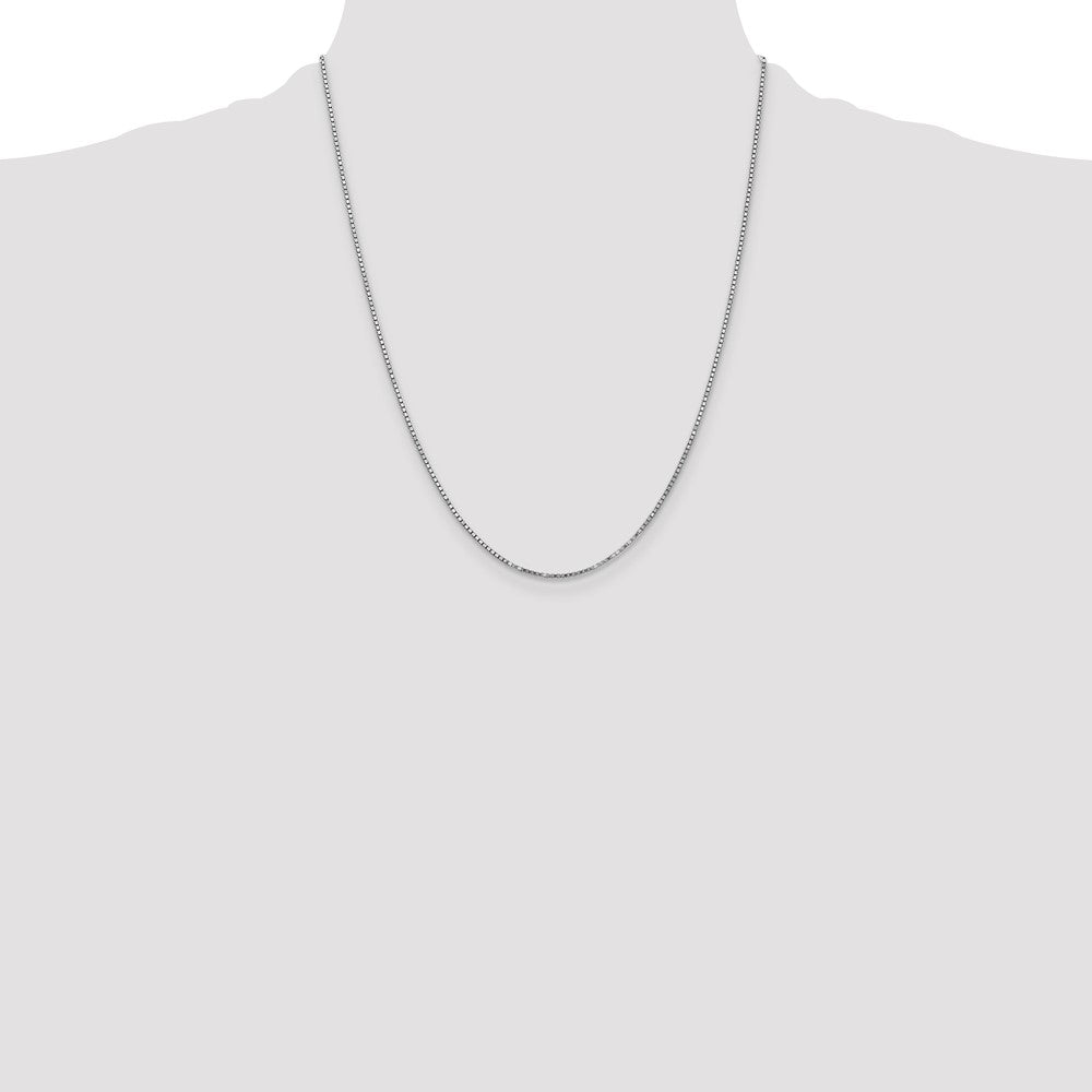 High-Quality 14K White Gold 22-Inch Box Chain, 1.4mm - Stylish & Affordable!