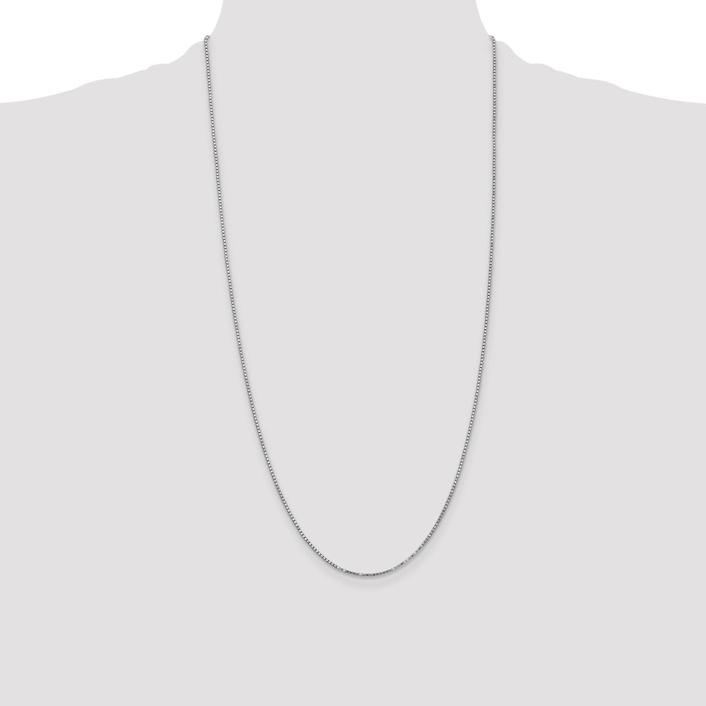 Shop 14K White Gold 28-Inch 1.4mm Box Chain - Stylish & Affordable Luxury!