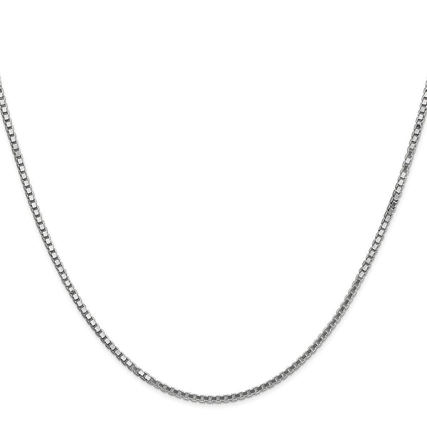 14K White Gold Box Chain 1.5mm