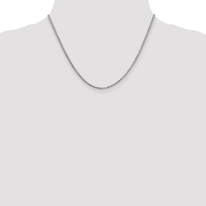 Shop Stylish 14K White Gold 18-Inch Box Chain - 1.9mm, Perfect Value!-4