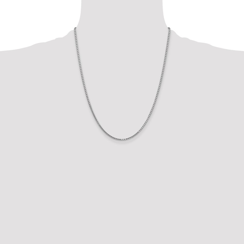 Buy Exclusive 14K White Gold 22-Inch Box Chain - Stylish 1.9mm Lobster Clasp