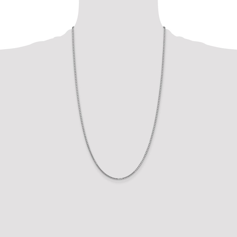 Shop Stylish 14K White Gold Box Chain - 26-Inch, 1.9mm, Affordable Luxury!