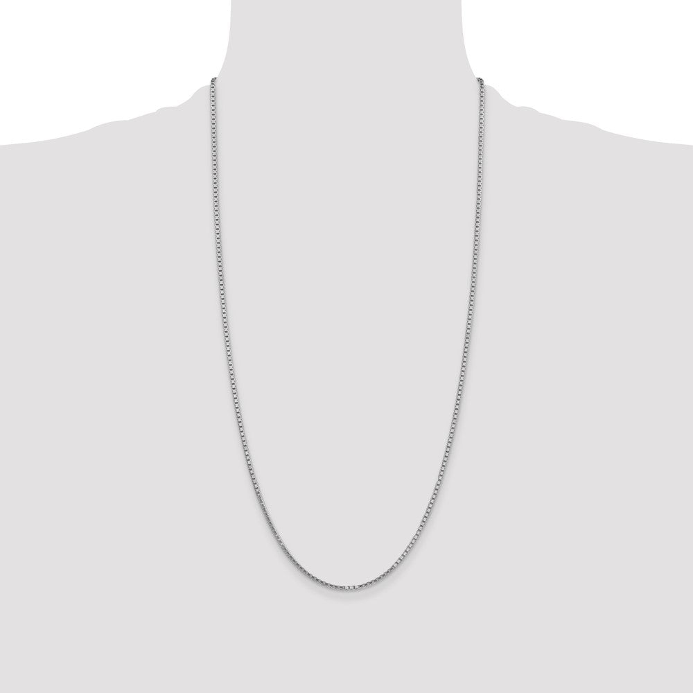 Shop Stylish 14K White Gold 28-Inch Box Chain | 1.9mm | Luxury Accessory