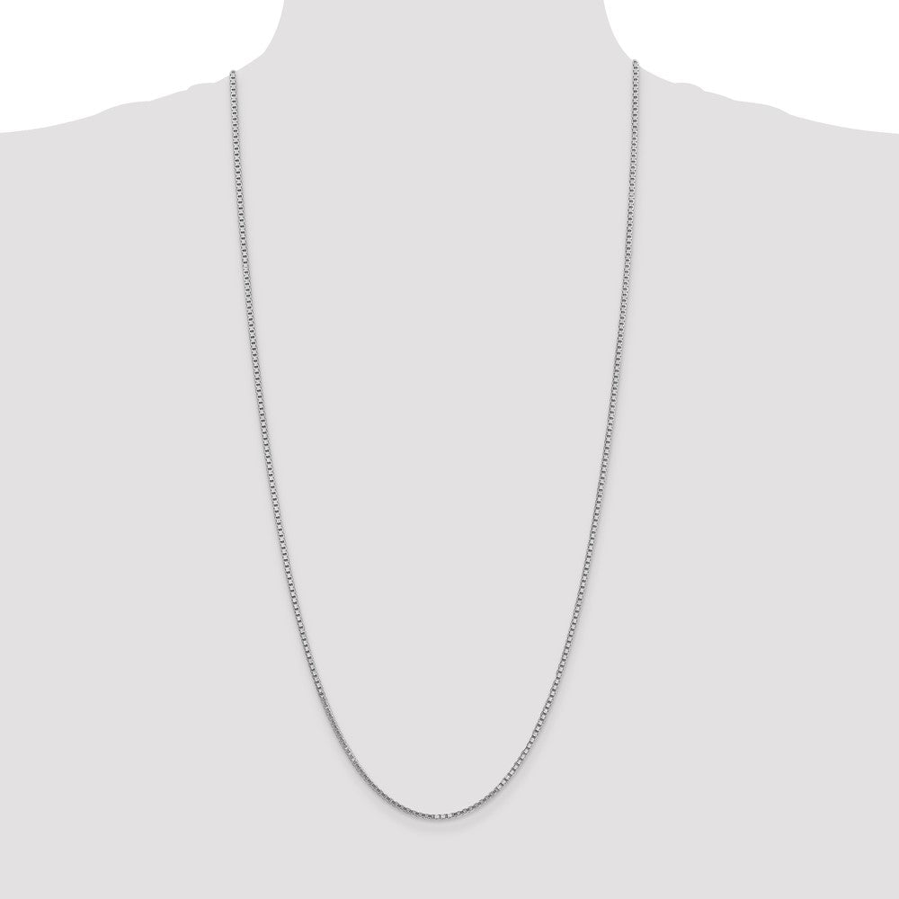 High-Quality 30-Inch 14K White Gold Box Chain - Stylish 1.9mm Design