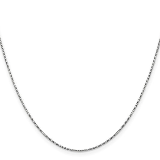 Shop Stylish 14K White Gold 26-Inch .9mm Box Chain - Luxury Jewelry Value!