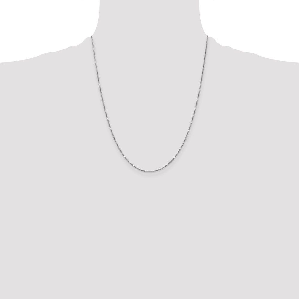 High-quality 22-Inch 14K White Gold Box Chain, 0.9mm - Affordable Luxury