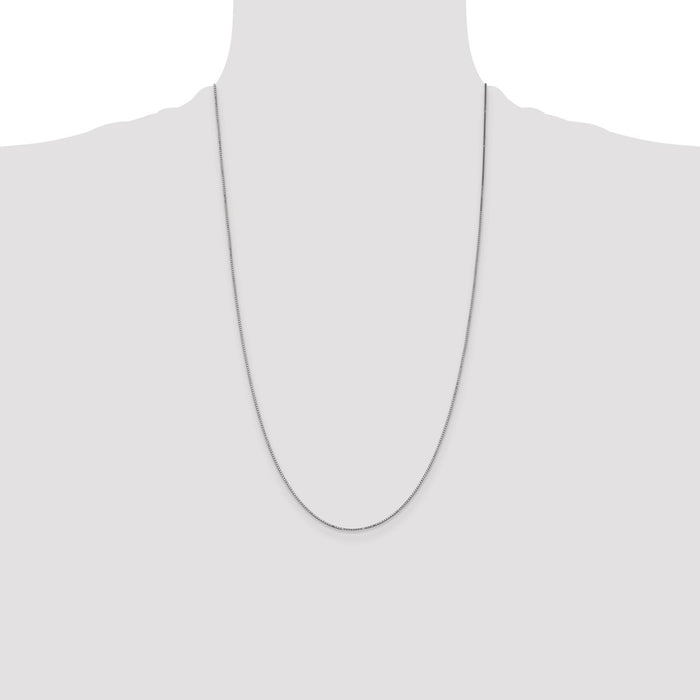 Shop Stylish 14K White Gold 26-Inch .9mm Box Chain - Luxury Jewelry Value!-4