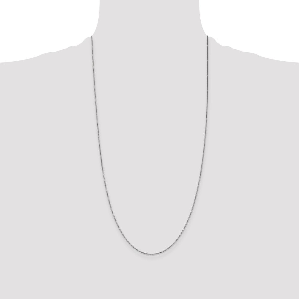 Shop Stylish 14K White Gold 28-Inch Box Chain - 0.9mm, Luxury Design