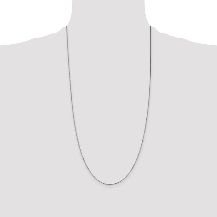 Shop Stylish 14K White Gold 28-Inch Box Chain - 0.9mm, Luxury Design-4