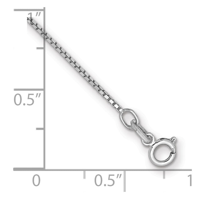Buy Stylish 14K White Gold 7-Inch .9mm Box Chain Bracelet - Affordable Luxury!-2
