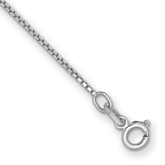 Buy Stylish 14K White Gold 7-Inch .9mm Box Chain Bracelet - Affordable Luxury!