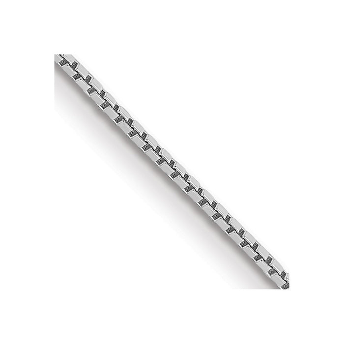 Shop Stylish 14K White Gold 28-Inch Box Chain - 0.9mm, Luxury Design-1