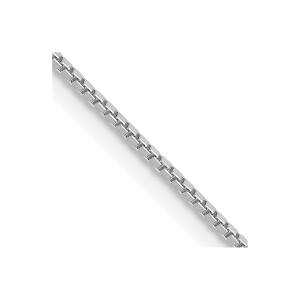 14K White Gold 30-Inch Box Chain - 0.9mm