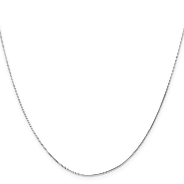 14K White Gold 30-Inch 0.5mm Octagonal Snake Chain