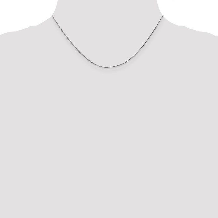 Shop Stylish 14K White Gold 16-Inch 0.5mm Octagonal Snake Chain, Luxury Clasp-4