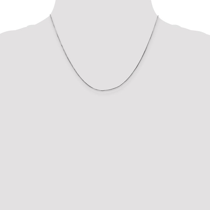 Shop 14K White Gold 18-Inch Octagonal Snake Chain - Stylish & Affordable-4