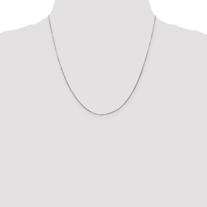 Shop Stylish 20-Inch 14K White Gold Octagonal Snake Chain - Affordable Luxury-4