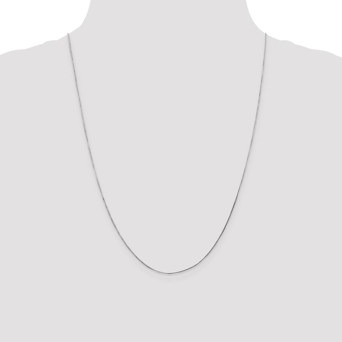 Exclusive 14K White Gold 24-Inch 0.5mm Octagonal Snake Chain - Stylish Value!-4