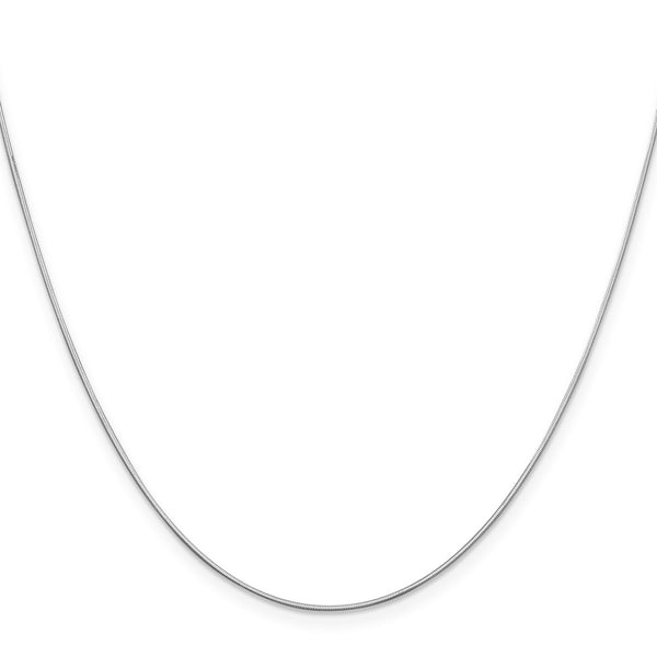 30-Inch .6mm 14K White Gold Octagonal Snake Chain