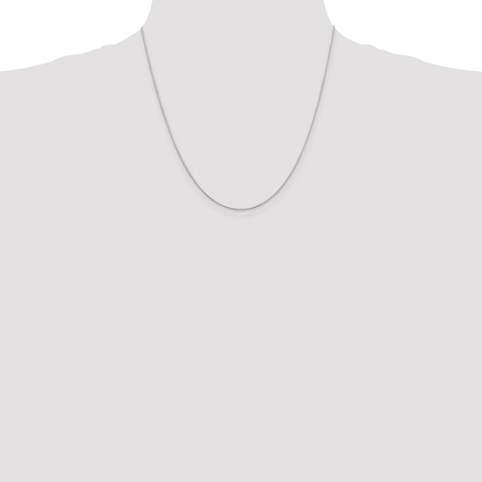 Shop Stylish 14K White Gold 20-Inch 0.6mm Octagonal Snake Chain - Luxury Look-4
