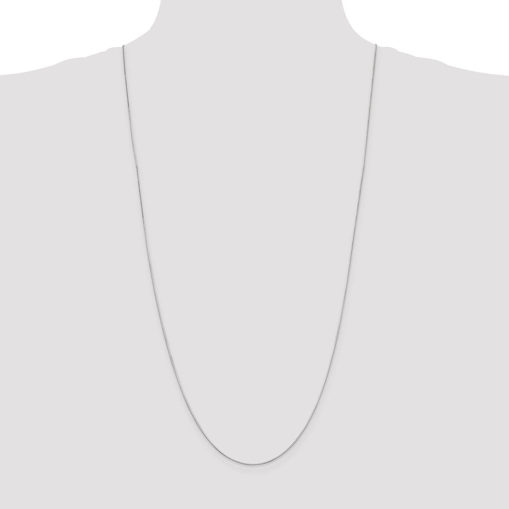 Shop Stylish 30-Inch .6mm 14K White Gold Octagonal Snake Chain - Luxury Design