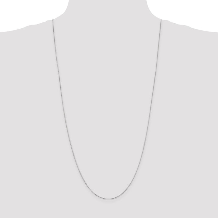 Shop Stylish 30-Inch .6mm 14K White Gold Octagonal Snake Chain - Luxury Design-4
