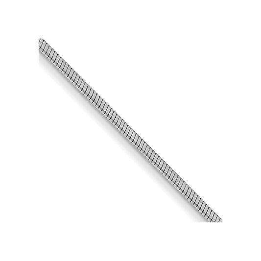 Shop Stylish 14K White Gold 20-Inch 0.6mm Octagonal Snake Chain - Luxury Look